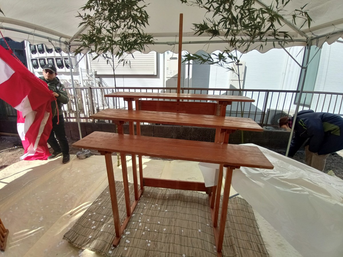 地鎮祭イベントの設営事例